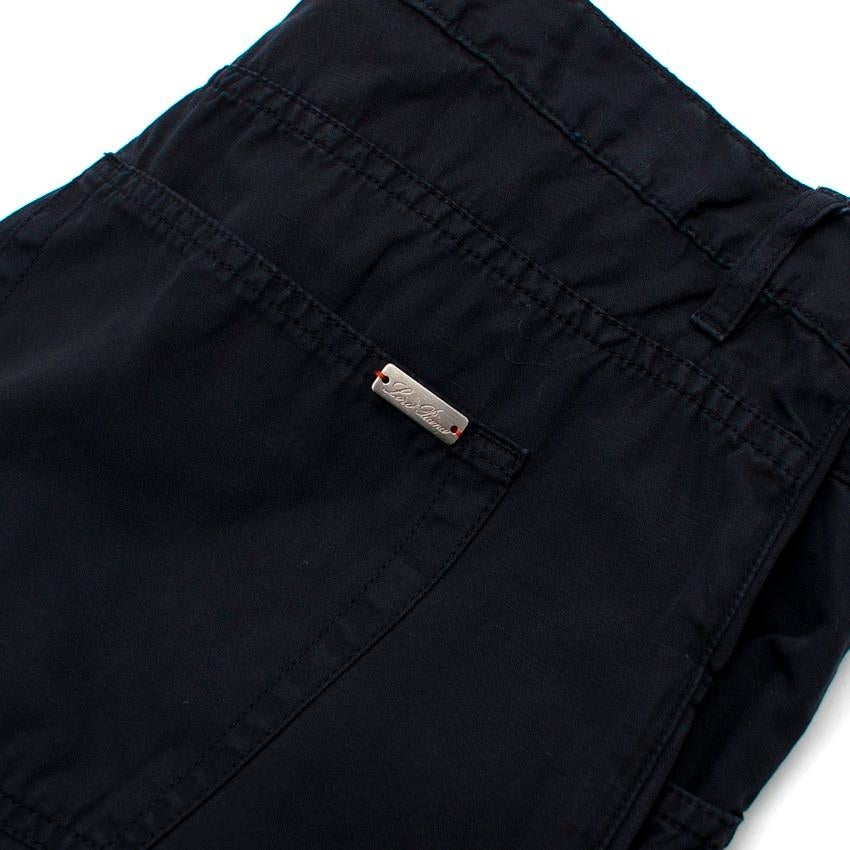 Loro Piana Dark Navy Straight-leg Chino Trousers IT 42 In Good Condition For Sale In London, GB