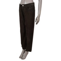 LORO PIANA dark olive drab cotton 2022 LAM STRETCH CORDUROY Pants 44 L