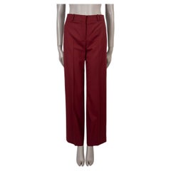LORO PIANA dark red cashmere 2021 WIDE LEG Pants 40 S