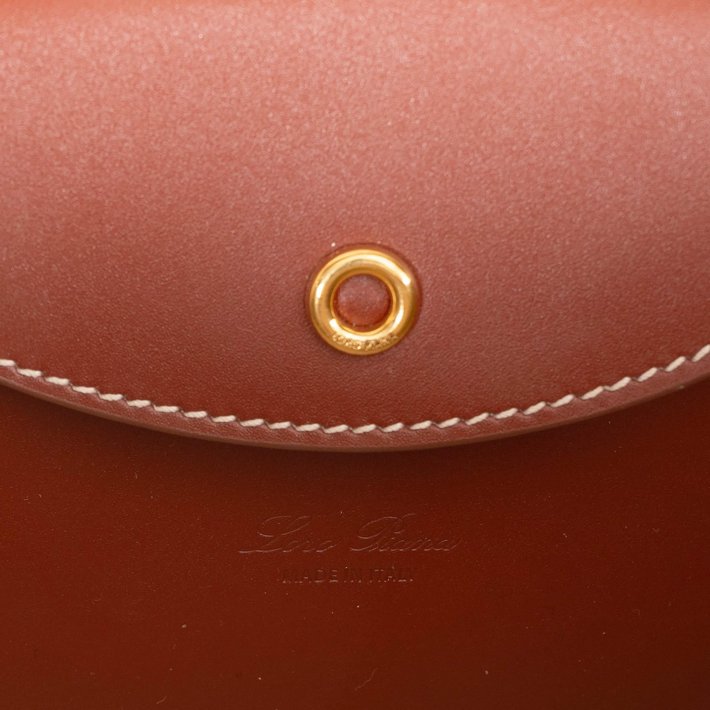 LORO PIANA Cuir Brown EXTRA BAG L27 Sac à bandoulière en vente 1
