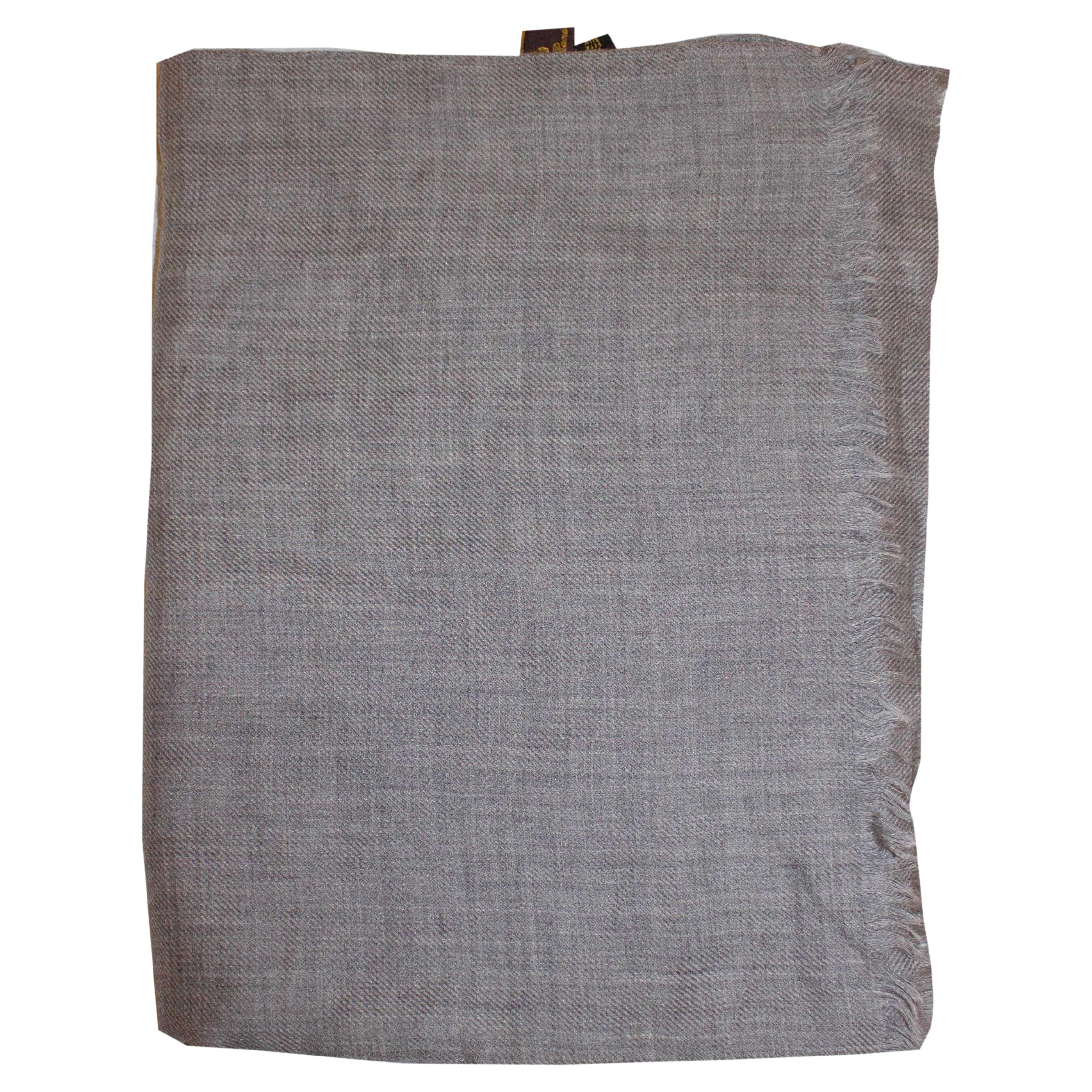 Loro Piana Dove Grey Cashmere / Silk Scarf