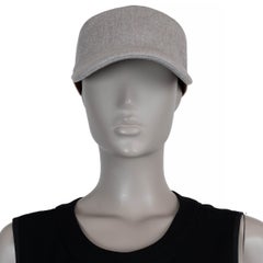 LORO PIANA Dove Melange grey cashmere Baseball Cap Hat M