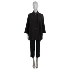 LORO PIANA ebony brown wool blend TEXTURED Jacket 44 L