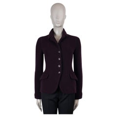 LORO PIANA eggplant purple cashmere KNIT Jacket S