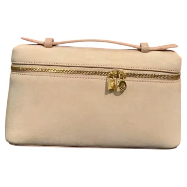 Borsa a marsupio Loro Piana Extra Pocket L19 in pelle nabuk con dettagli dorati