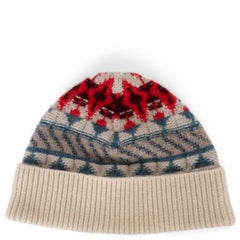 LORO PIANA Fancy White cashmere 2024 NOEL Beanie Hat OS