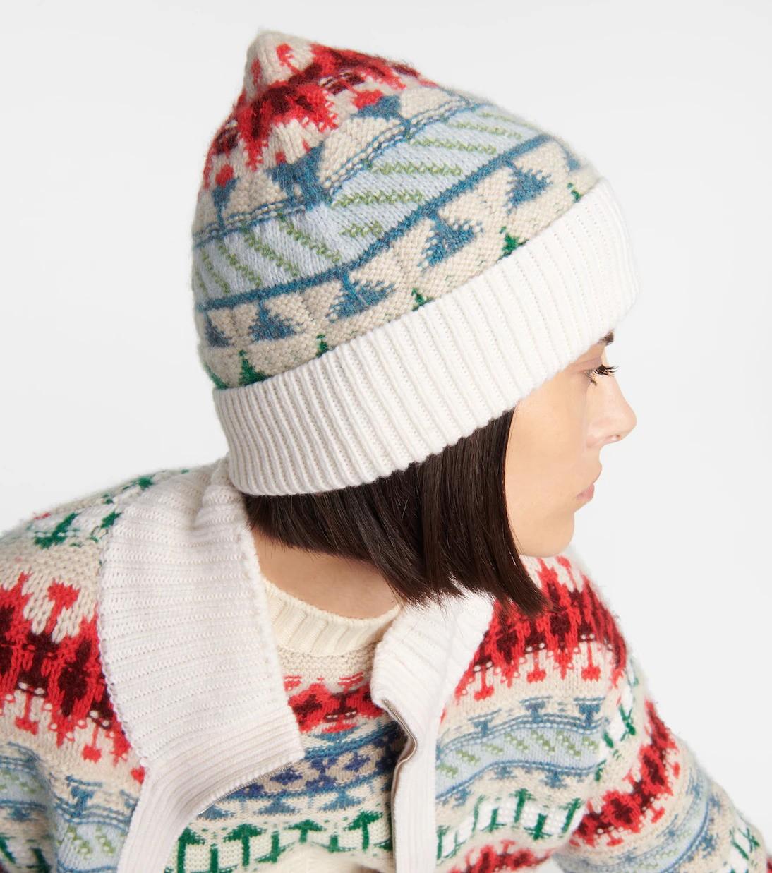 LORO PIANA Fancy White cashmere 2024 NOEL Beanie Hat OS For Sale 2
