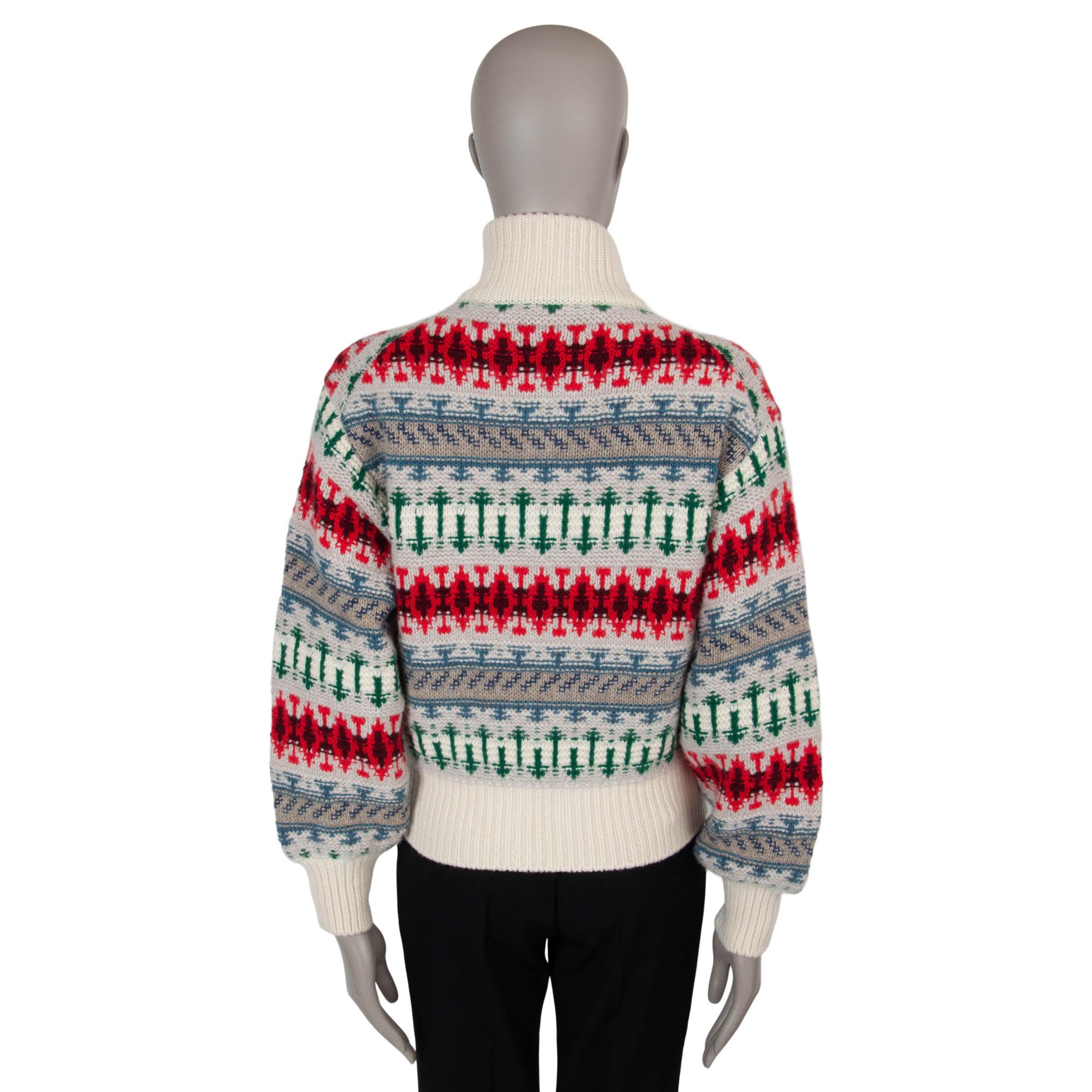 Gray LORO PIANA Fancy White cashmere 2024 NOEL KNIT Bomber Jacket 38 XS For Sale