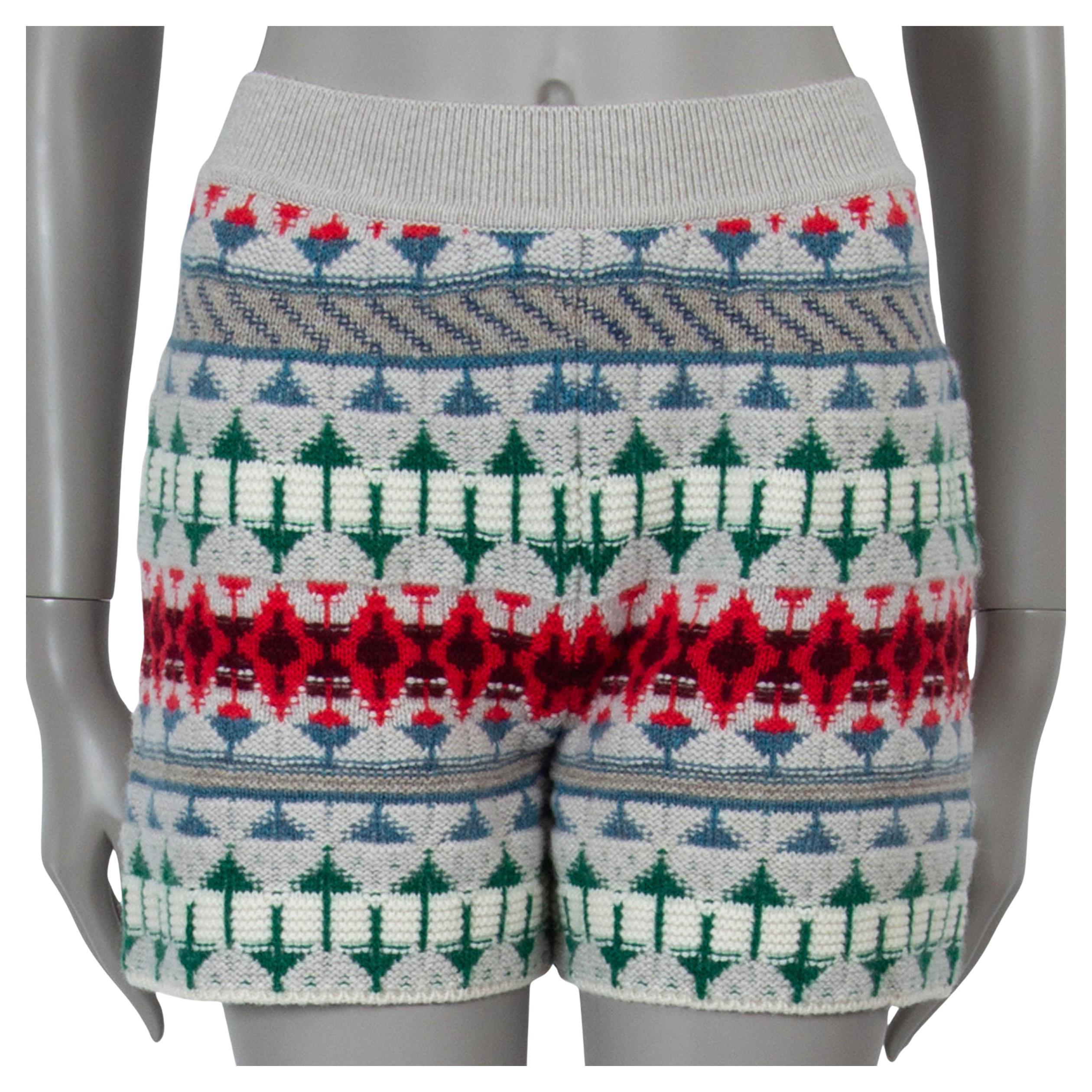 LORO PIANA Fancy White cashmere 2024 NOEL KNIT Shorts Pants S For Sale