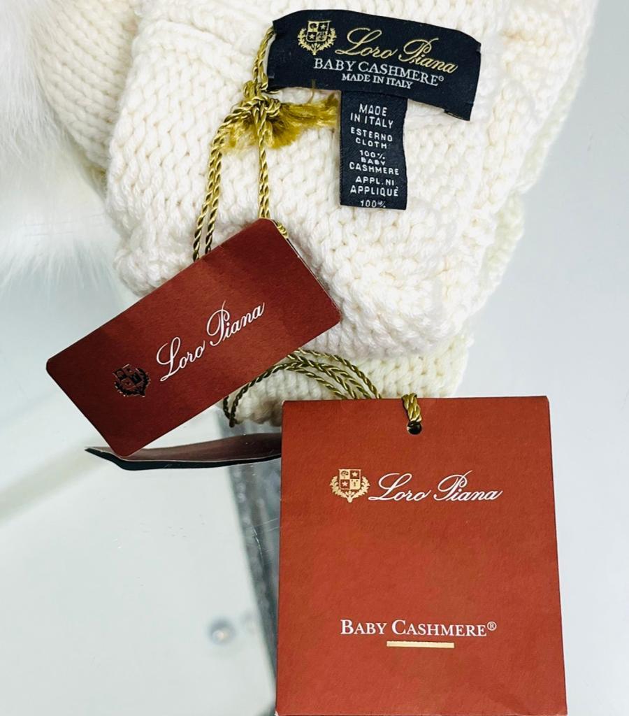 Loro Piana Fox Fur & Cashmere Beanie & Gloves Set 2