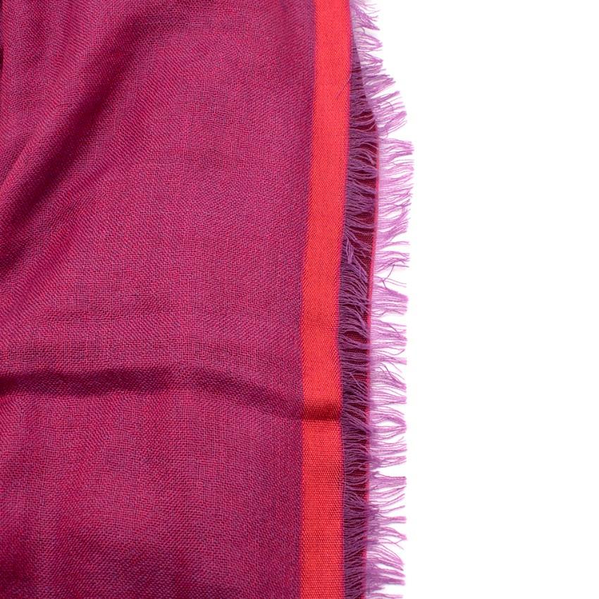 Pink Loro Piana Fuchsia Cashmere & Silk blend shawl 150cm x 150cm For Sale