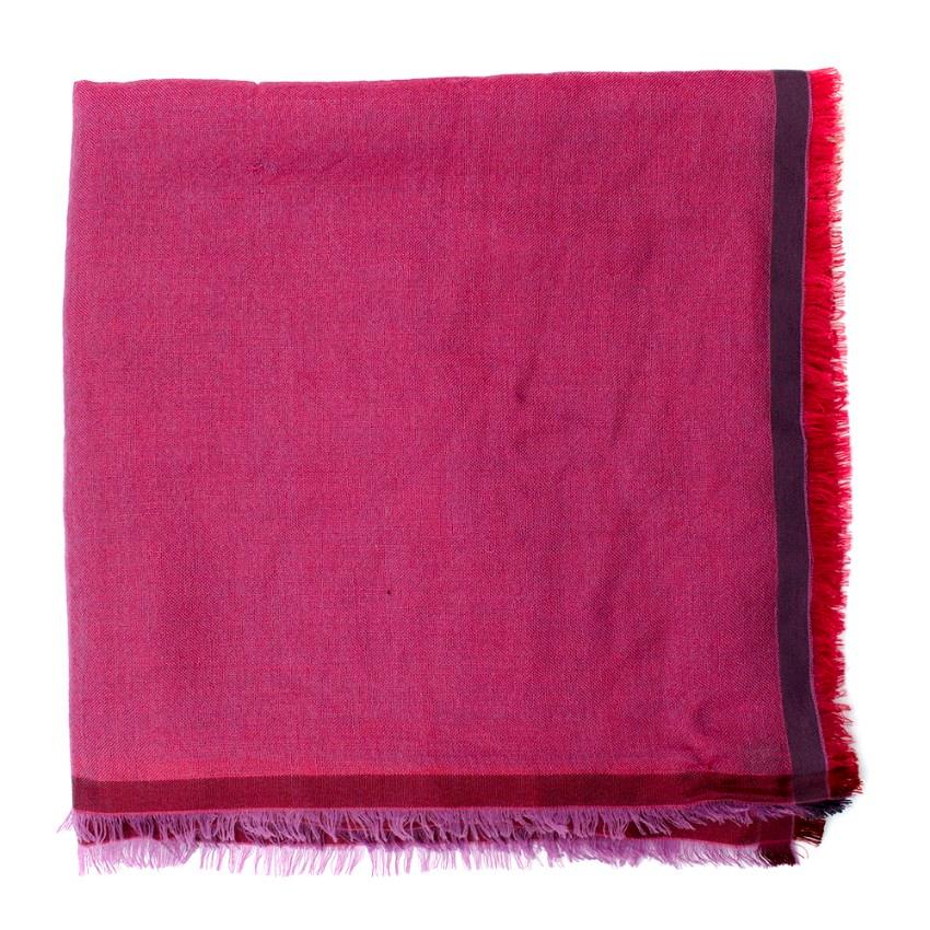 Women's or Men's Loro Piana Fuchsia Cashmere & Silk blend shawl 150cm x 150cm For Sale