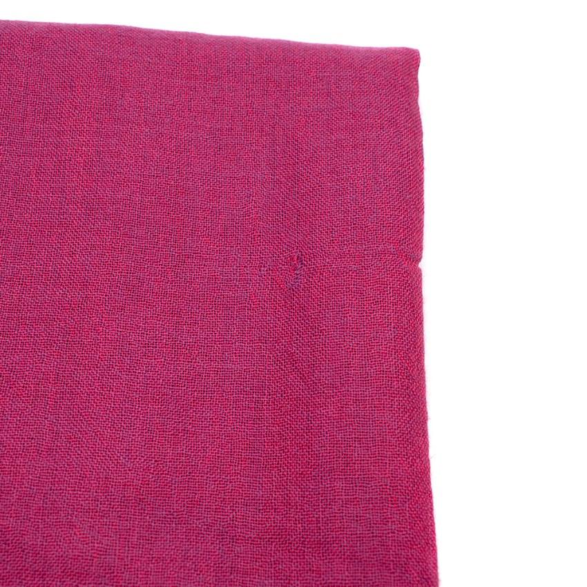Loro Piana Fuchsia Cashmere & Silk blend shawl 150cm x 150cm For Sale 1