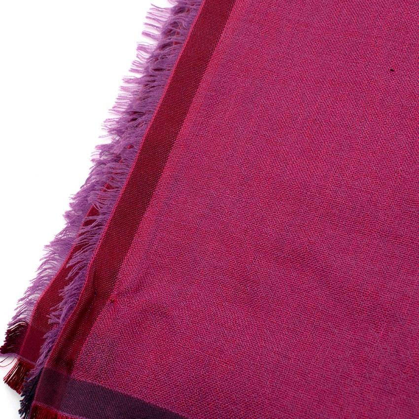 Loro Piana Fuchsia Cashmere & Silk blend shawl 150cm x 150cm For Sale 2