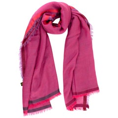 Loro Piana Fuchsia Cashmere & Silk blend shawl 150cm x 150cm