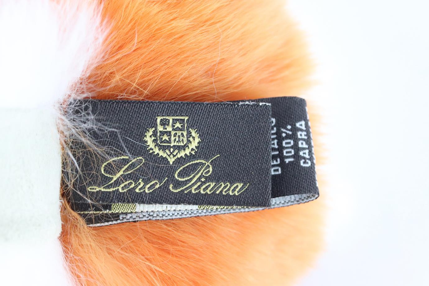 orange fur bag