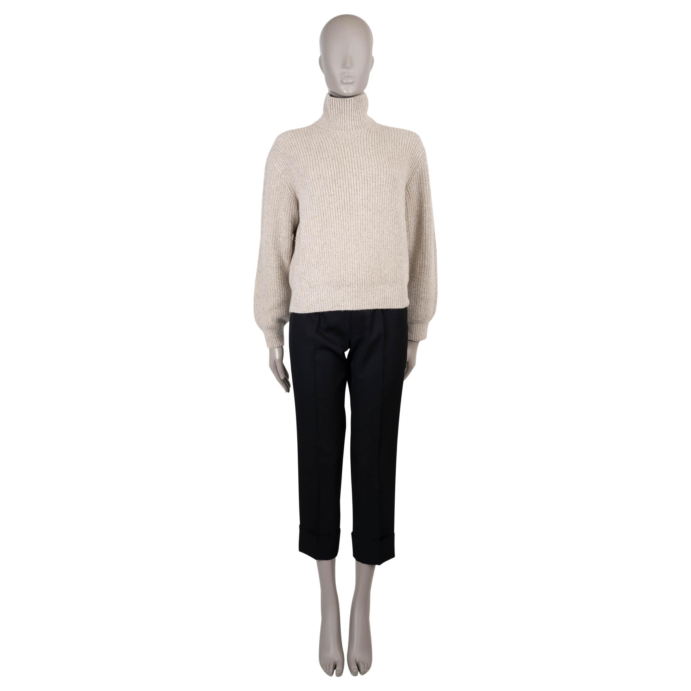 Loro Piana Jardin Sable cachemire  2024 VALDUGGIA TURTLENECK Pull S Excellent état - En vente à Zürich, CH