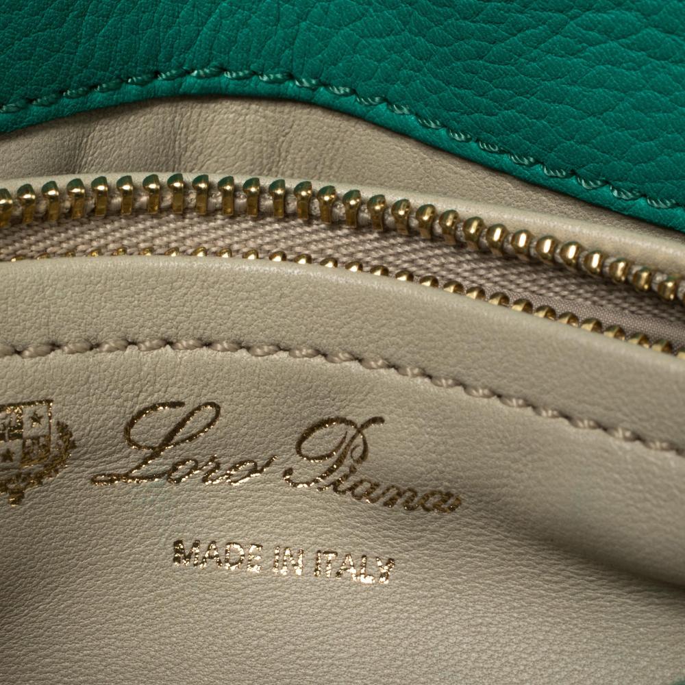 Loro Piana Green Leather Crossbody Bag 3