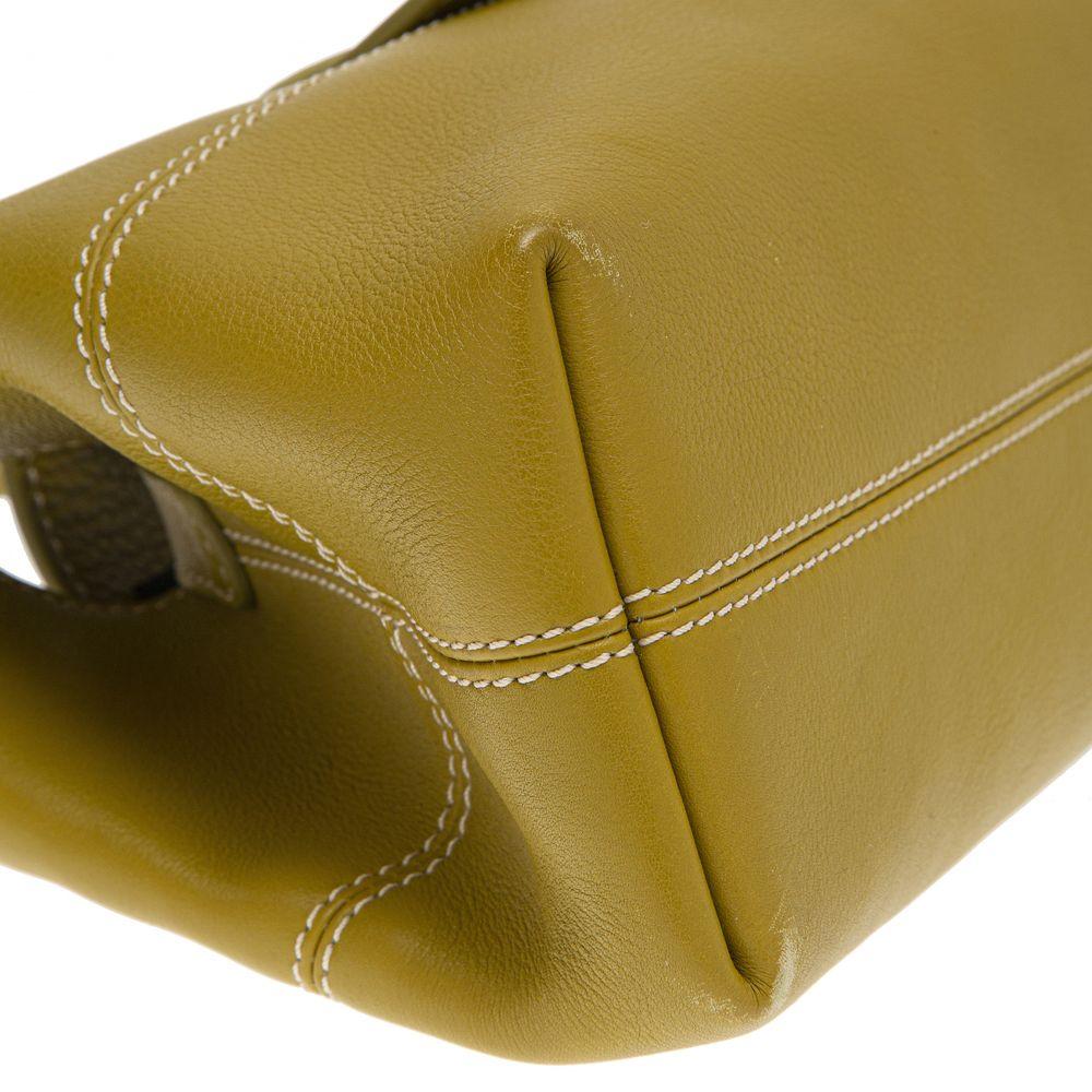 Brown Loro Piana green shoulder bag
