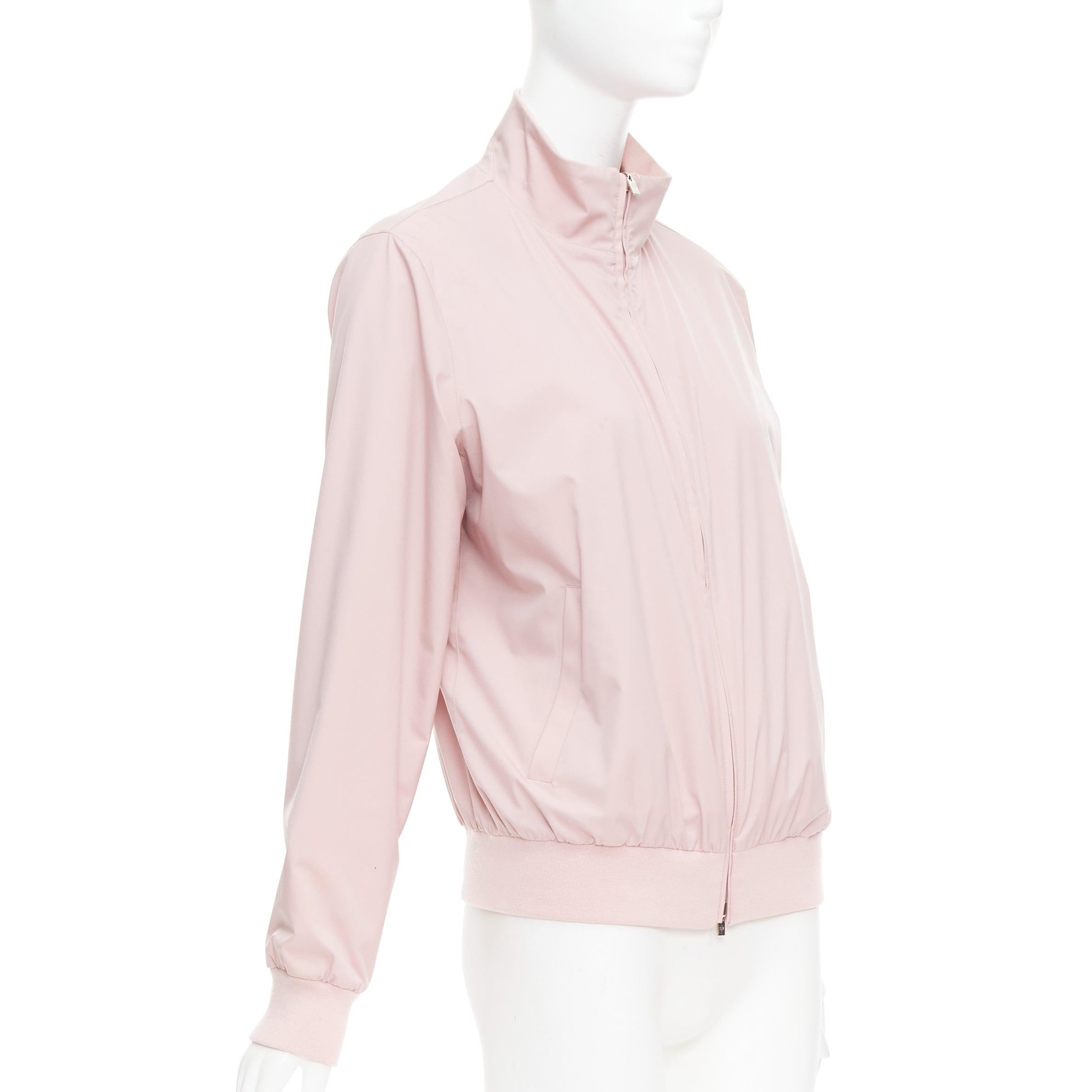 LORO PIANA Vert Storm System Windjersey rose bomber réversible M Bon état - En vente à Hong Kong, NT