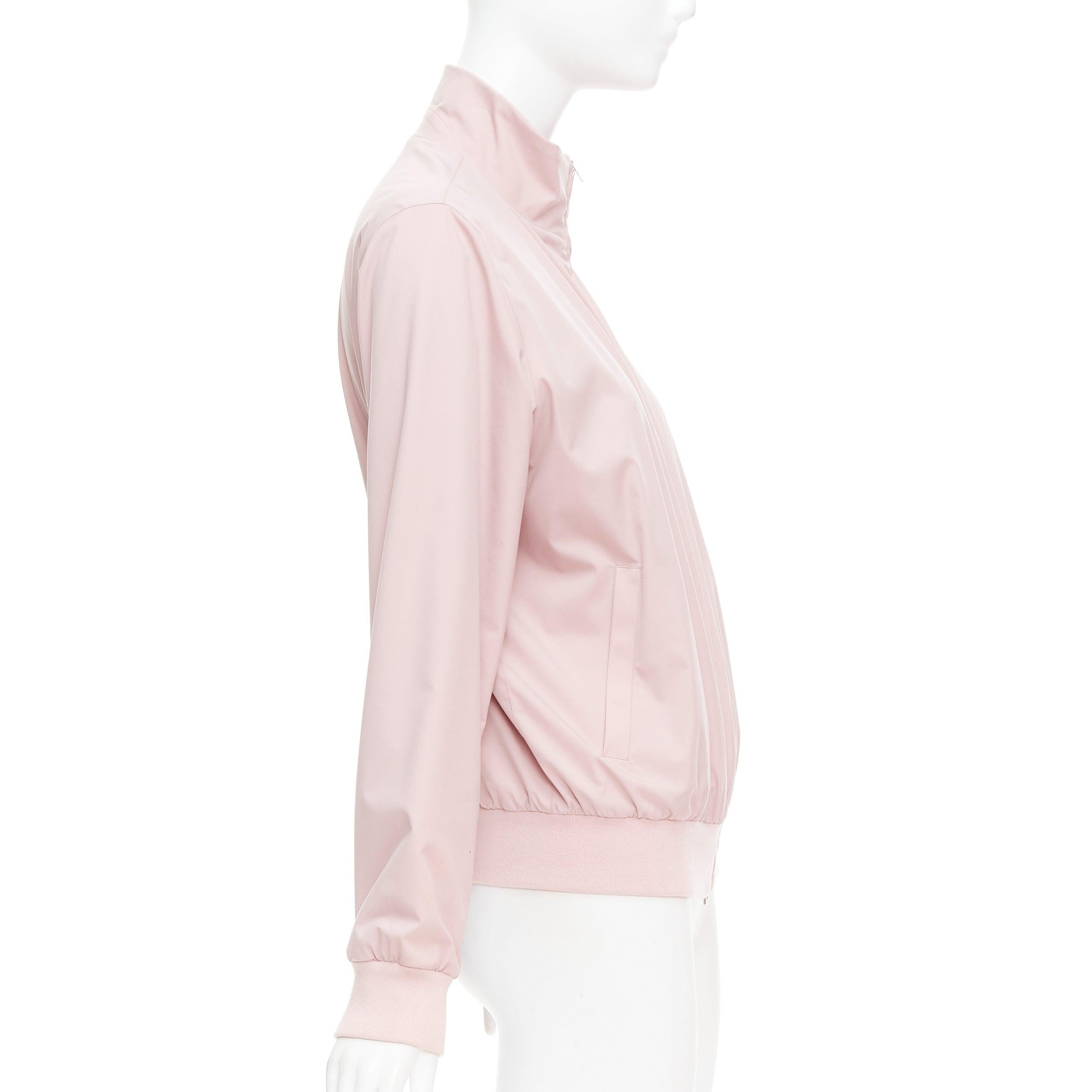 LORO PIANA Vert Storm System Windjersey rose bomber réversible M Pour femmes en vente