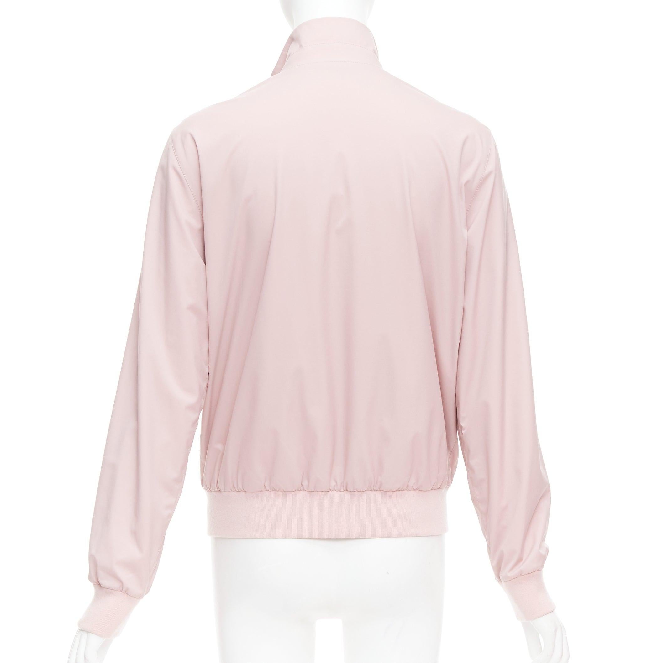 LORO PIANA Vert Storm System Windjersey rose bomber réversible M en vente 1