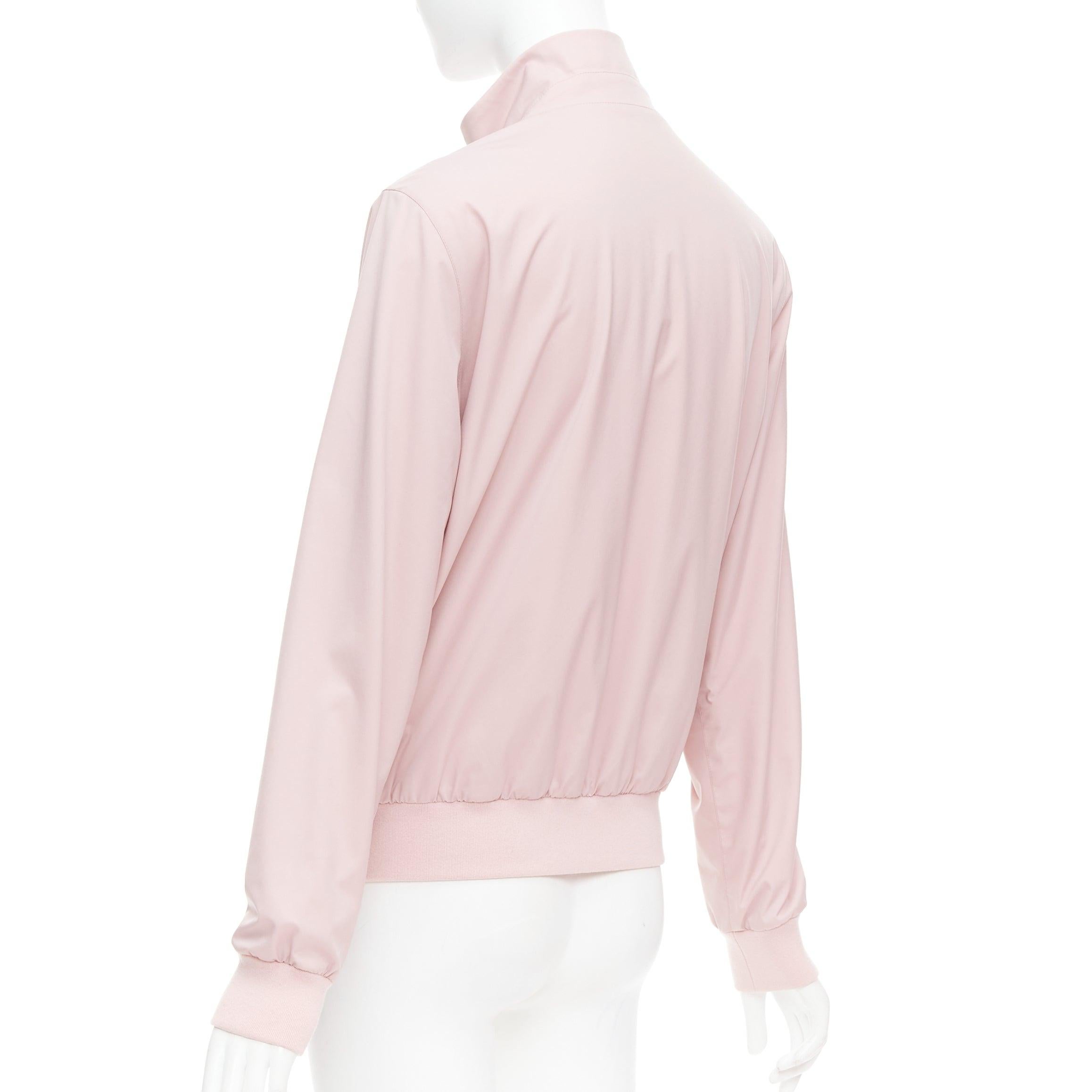 LORO PIANA Vert Storm System Windjersey rose bomber réversible M en vente 2