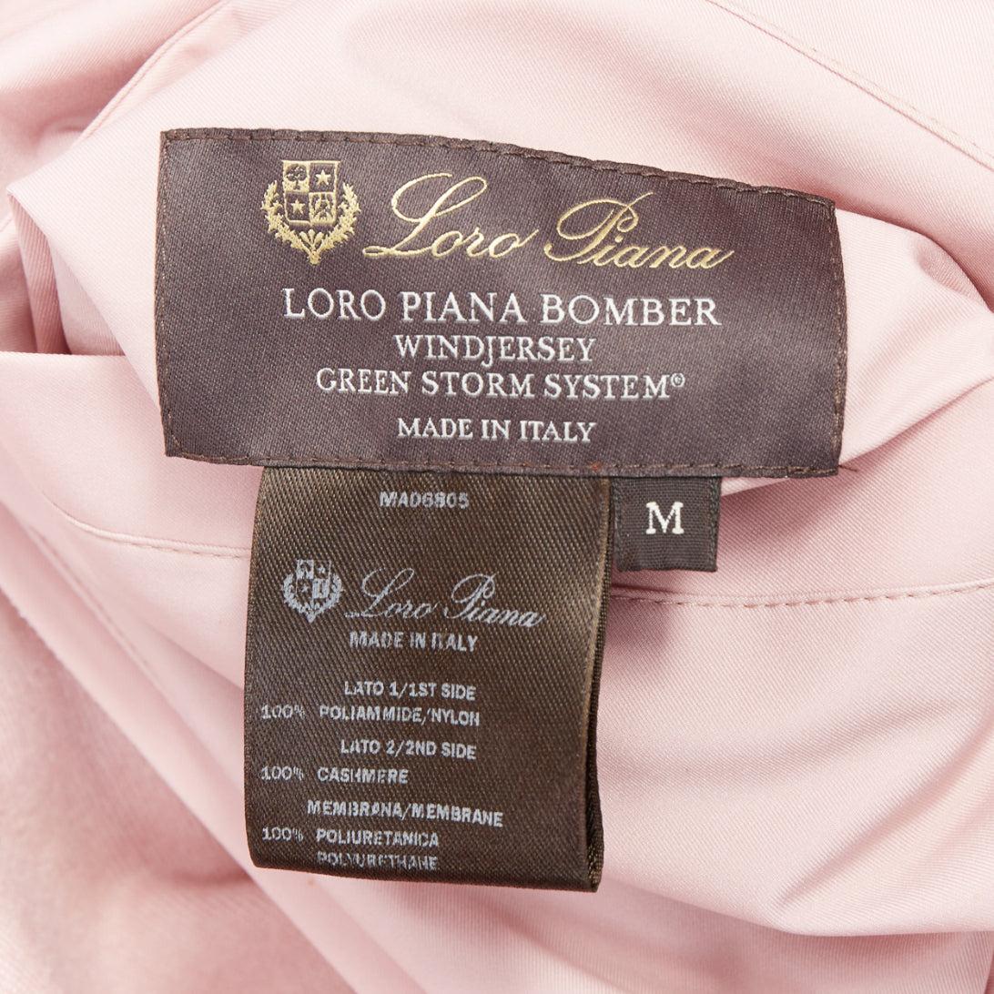LORO PIANA Vert Storm System Windjersey rose bomber réversible M en vente 4