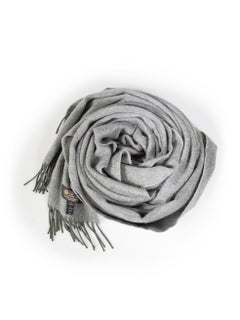 Loro Piana Grey Baby Cashmere Fringed Scarf