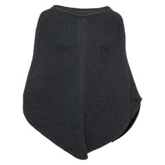 Loro Piana Grey Baby Cashmere Knit Poncho One Size