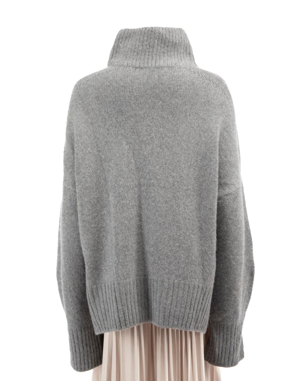 Gray Loro Piana Grey Baby Cashmere Turtleneck Jumper Size L