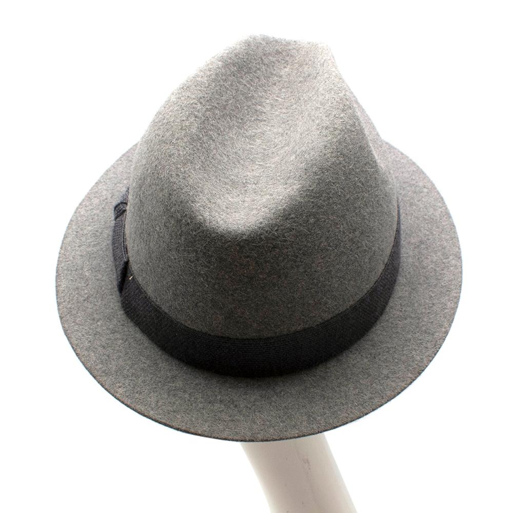 Gray Loro Piana Grey Cashmere & Hare Felt Hat