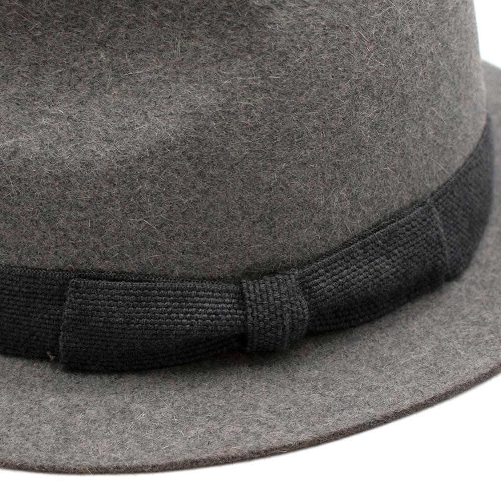 Loro Piana Grey Cashmere & Hare Felt Hat 1