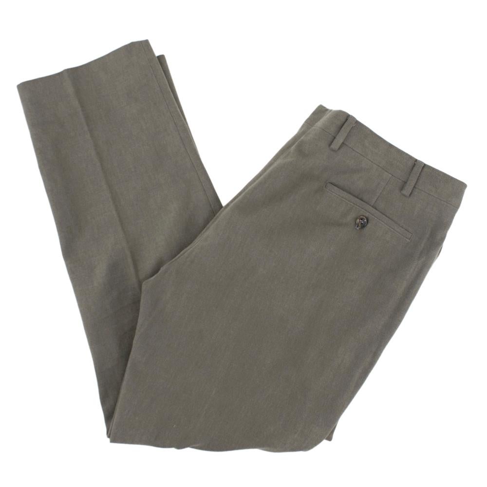 Gray Loro Piana Grey Men's Tailored Trousers SIZE 52