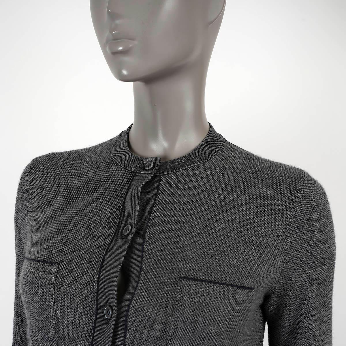 LORO PIANA grey silk blend FOUR POCKET Cardigan Sweater 38 XS For Sale 1