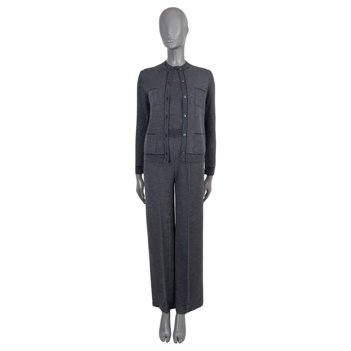 LORO PIANA grey silk blend FOUR POCKET Cardigan Sweater 38 XS For Sale 3