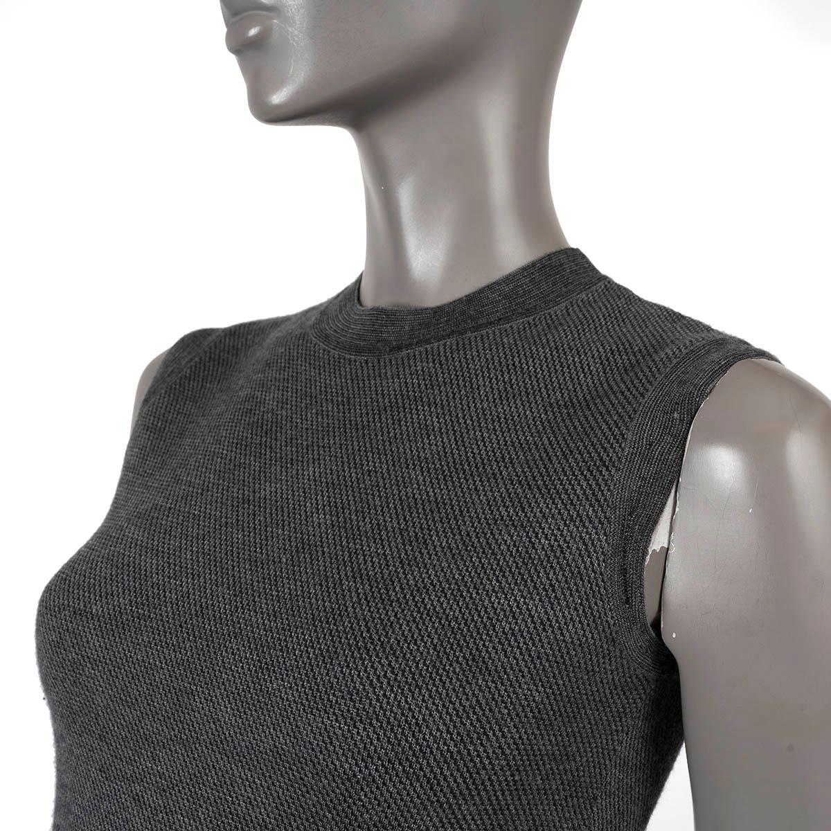LORO PIANA grey silk blend Sweater Vest 38 XS For Sale 1