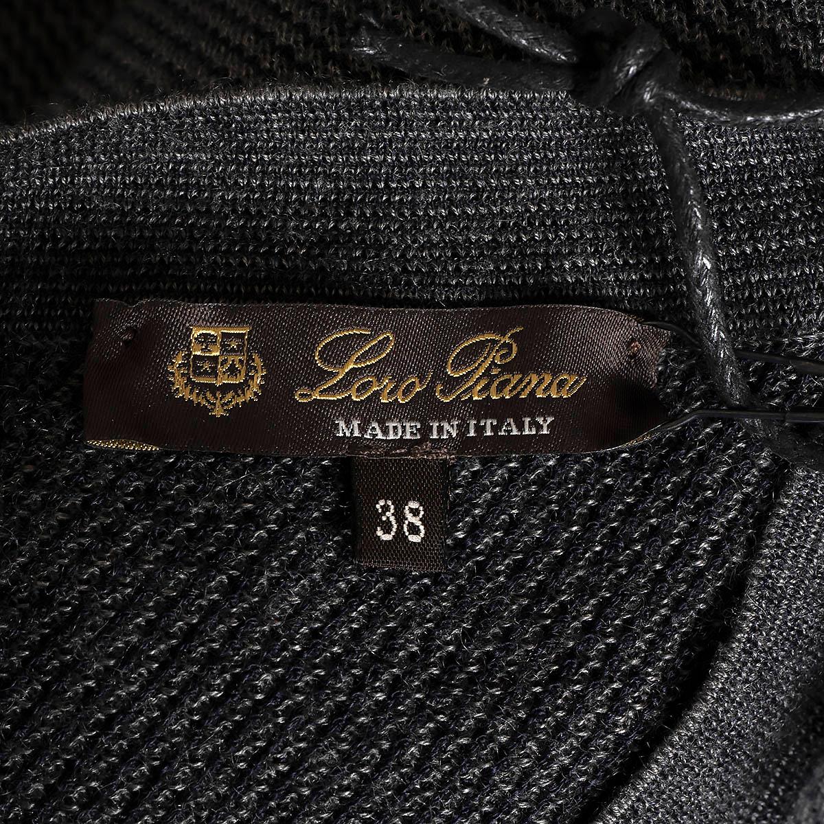 LORO PIANA grey silk blend Sweater Vest 38 XS For Sale 2