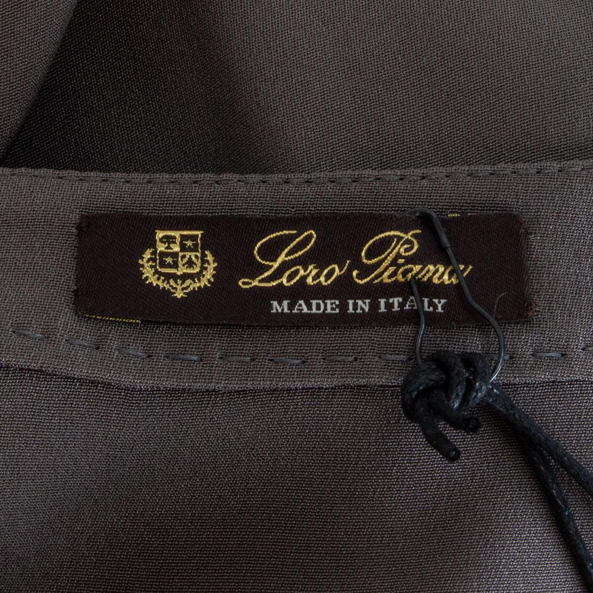 LORO PIANA graues ärmelloses Etuikleid aus Seide 40 S Damen im Angebot