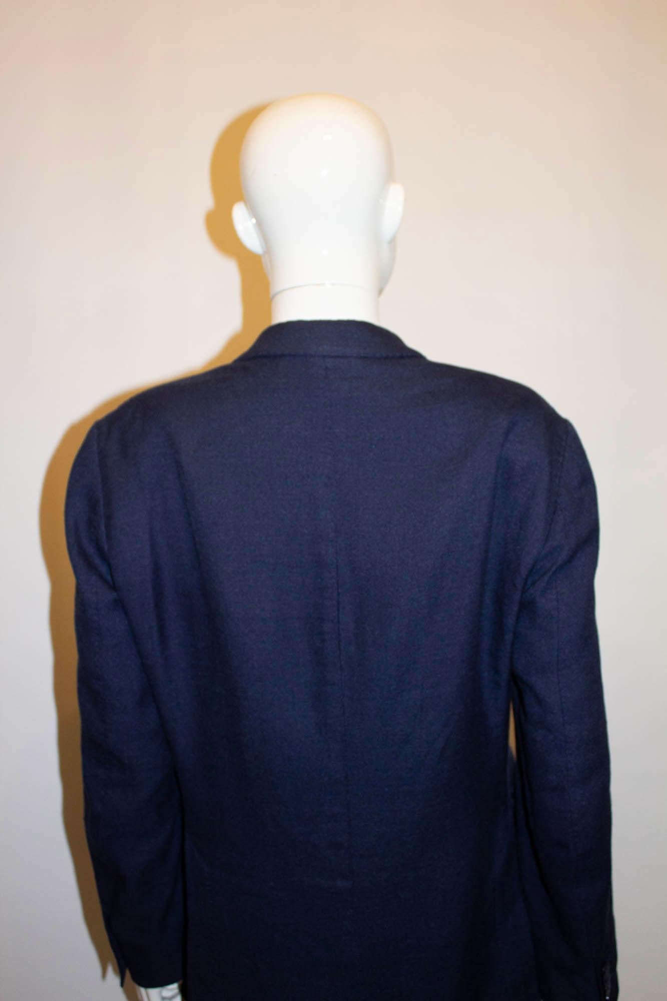 Loro Piana /Hacketts Mens Blue  Jacket  In Good Condition For Sale In London, GB