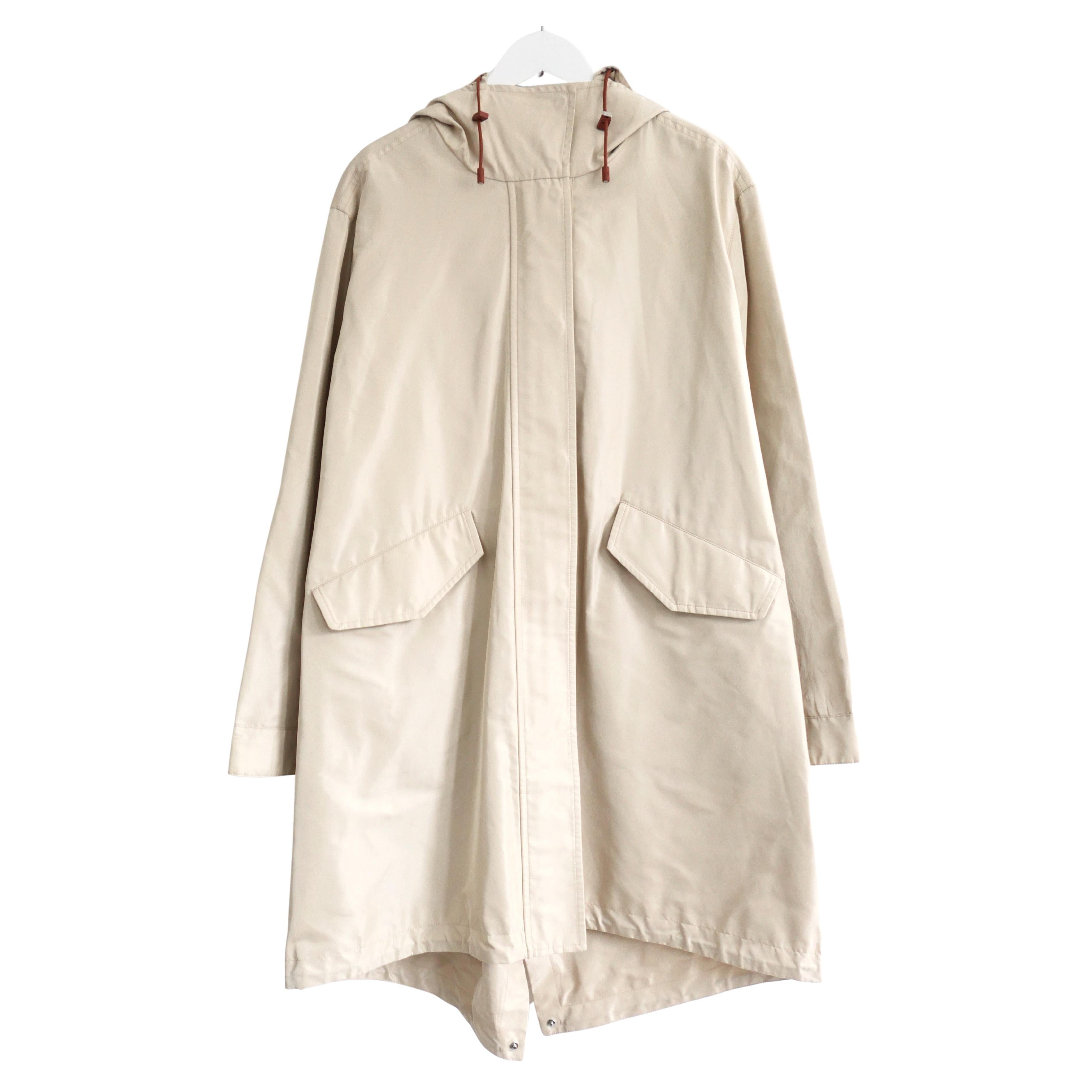Loro Piana Headley Matte Satin Raincoat Anorak