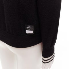 LORO PIANA Hiroshi Fujiwara 100% cashmere black white logo embroidery hoodie S