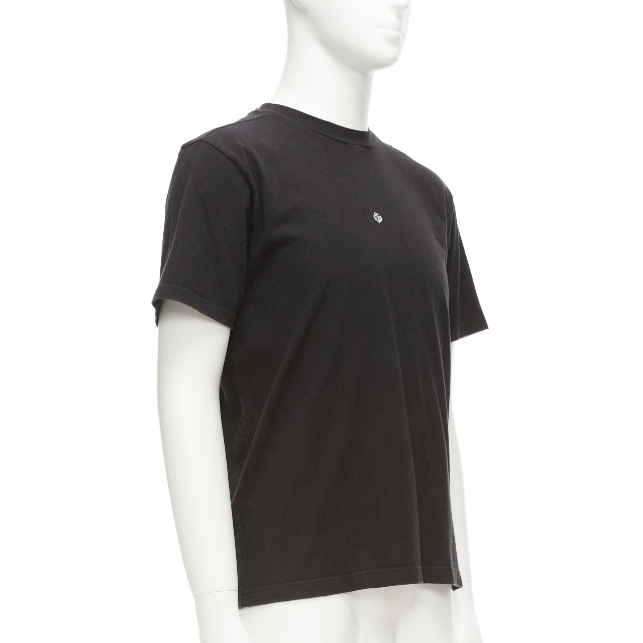 LORO PIANA Hiroshi Fujiwara black cotton white logo tshirt S In Good Condition For Sale In Hong Kong, NT