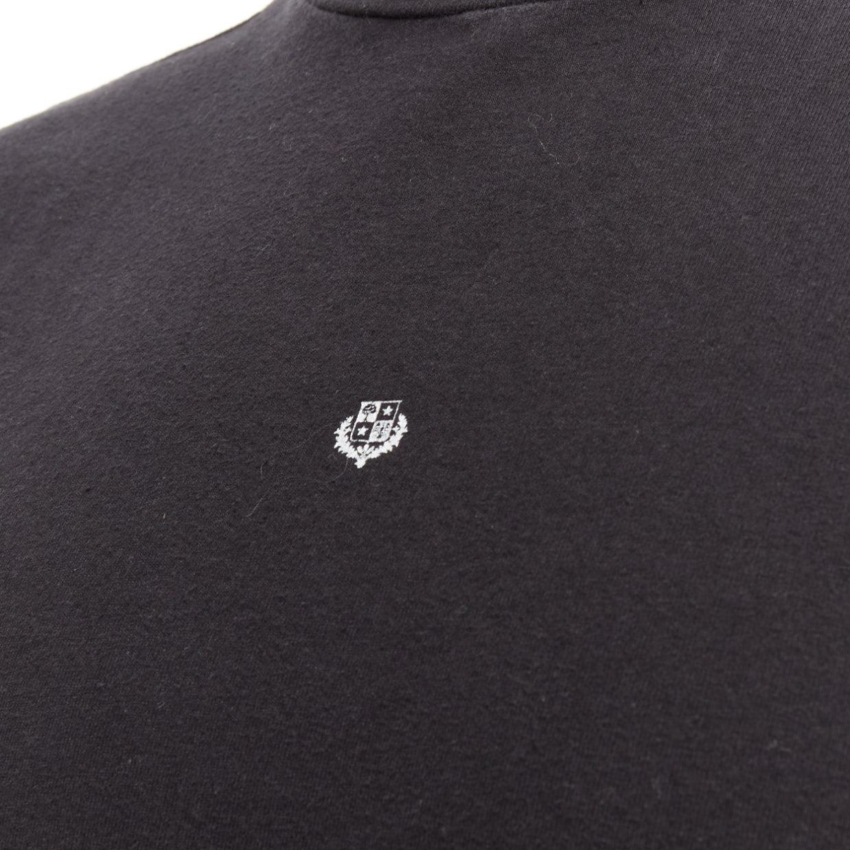 LORO PIANA Hiroshi Fujiwara black cotton white logo tshirt S 1