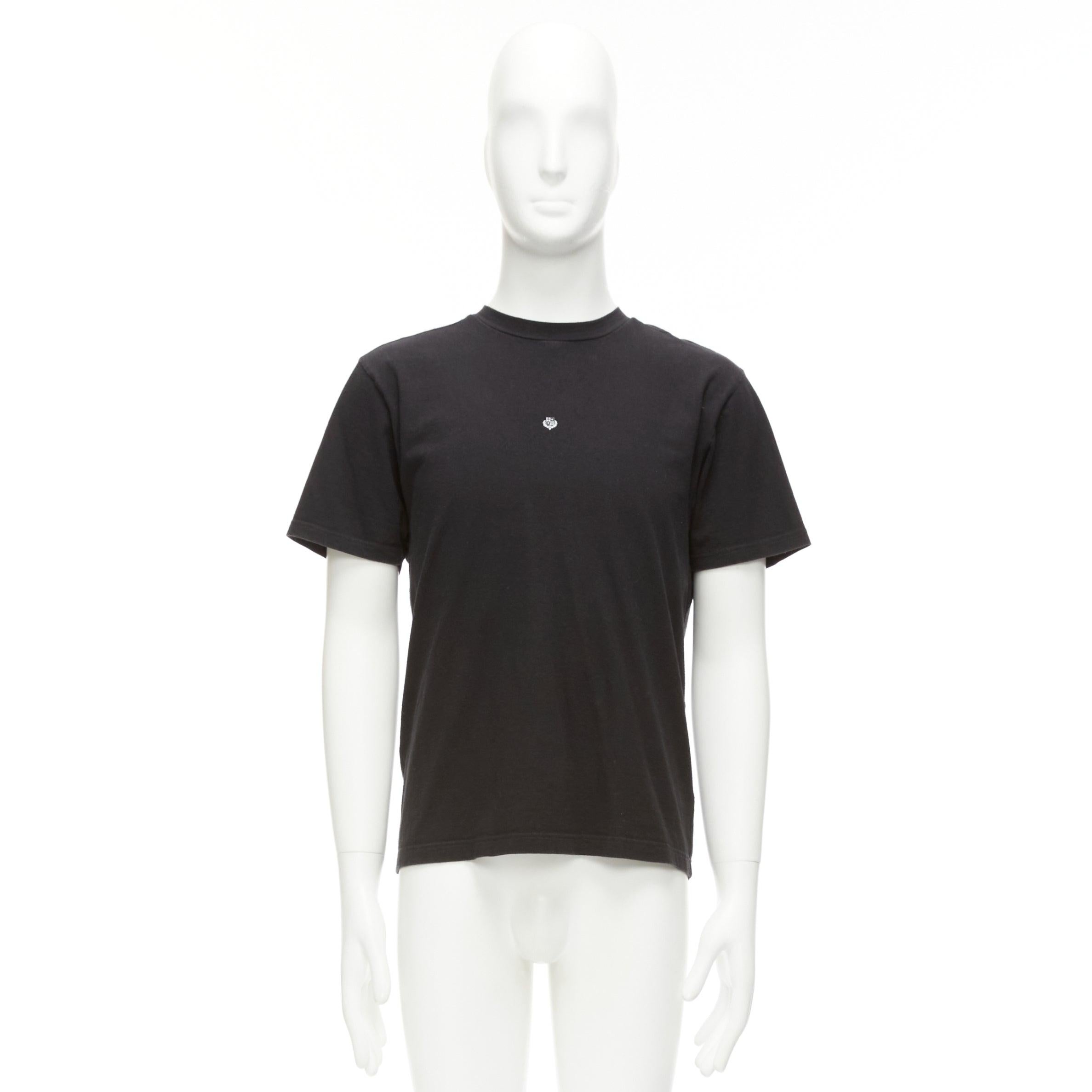 LORO PIANA Hiroshi Fujiwara black cotton white logo tshirt S 4