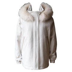 Loro Piana Hooded Fox Fur Trimmed Cashmere Jacket