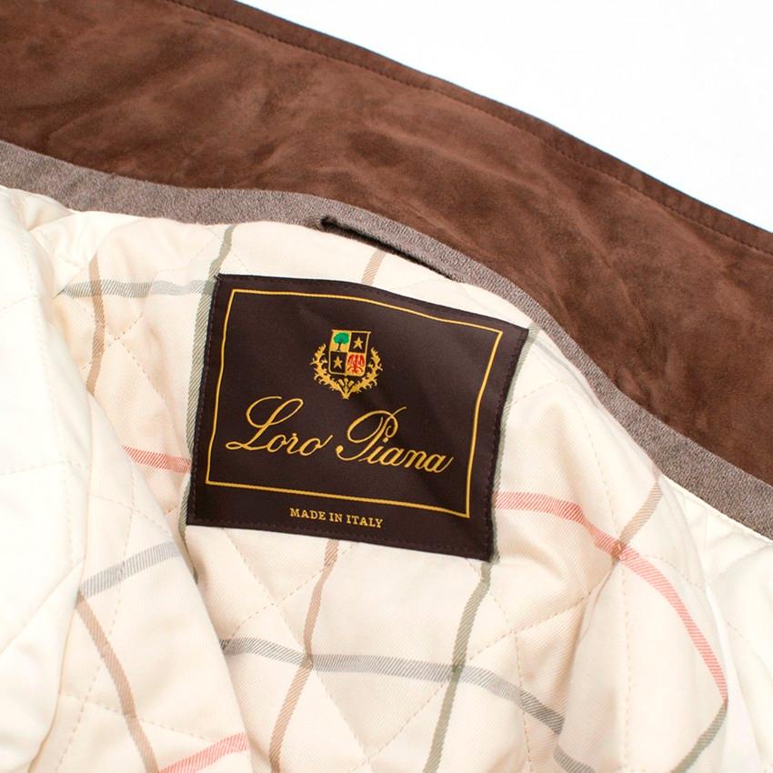 Brown Loro Piana 'Icer' Sport Jacket XXL For Sale