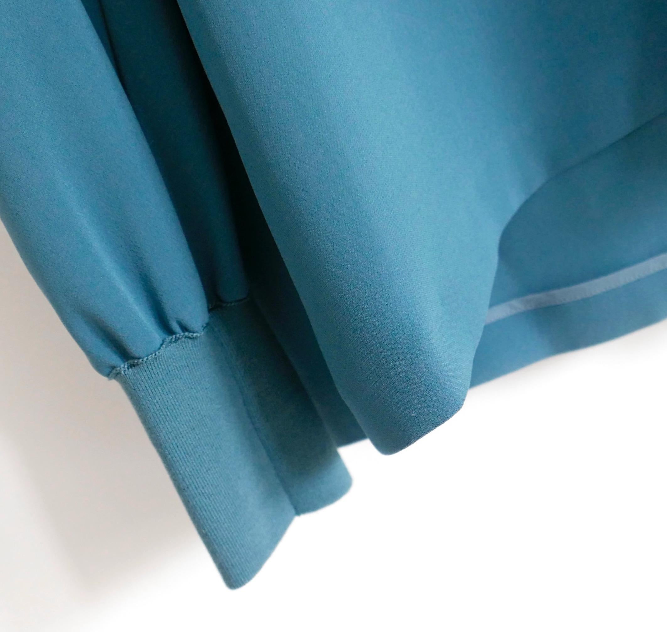 Blue Loro Piana Isida Hooded Blouse Silk For Sale