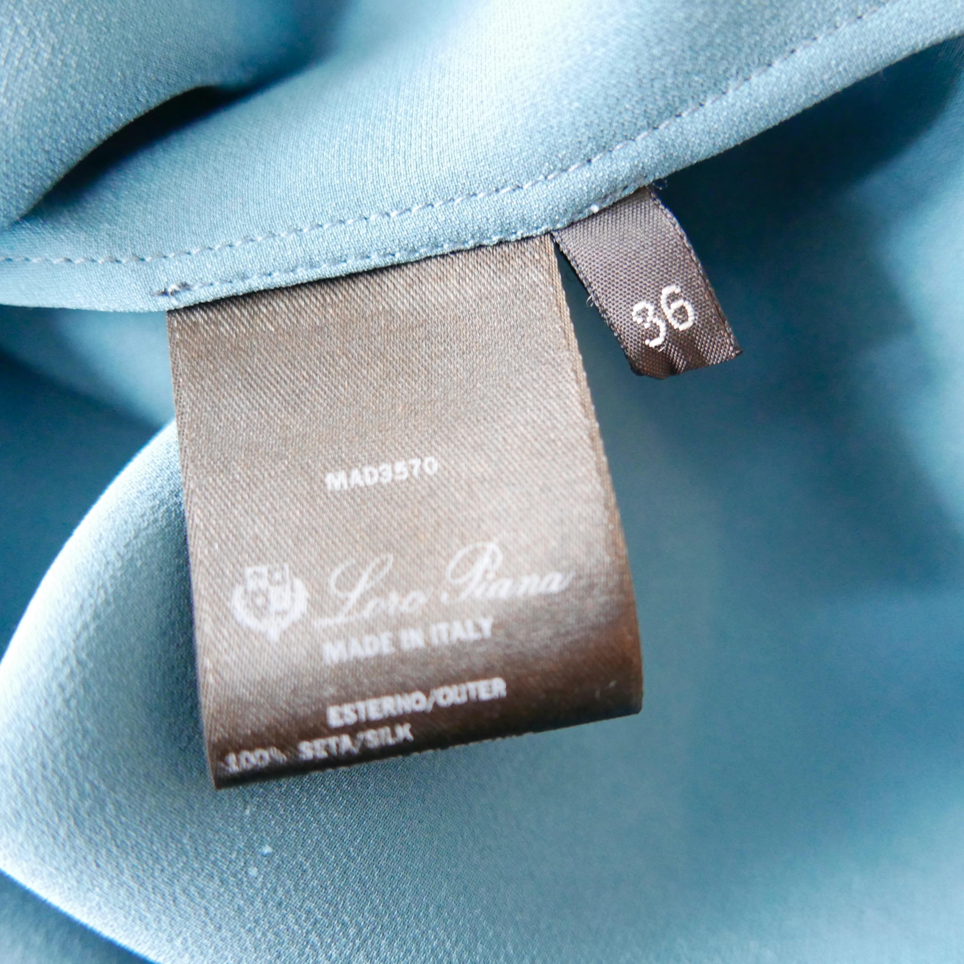 Loro Piana Isida Hooded Blouse Silk For Sale 1
