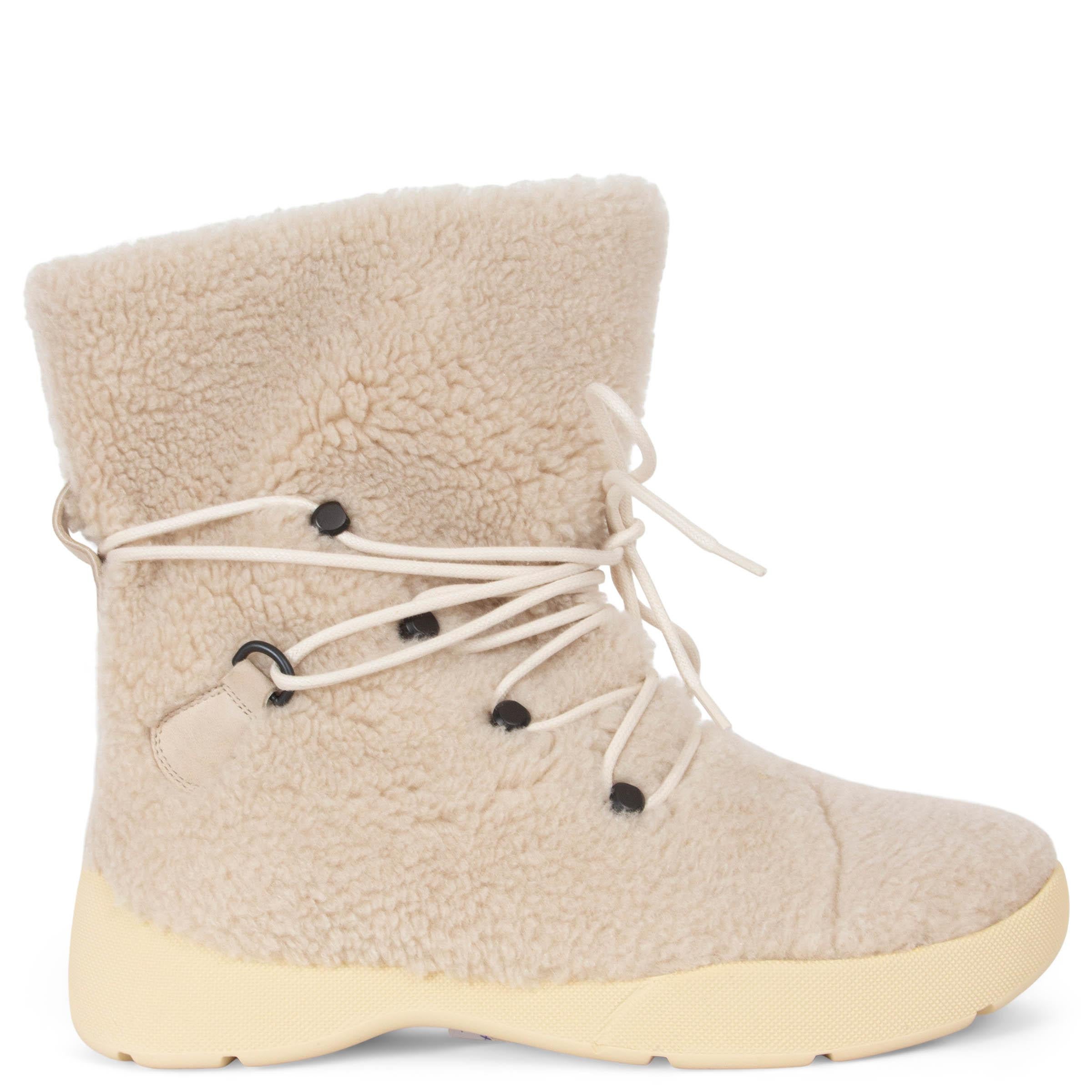 LORO PIANA elfenbein 2023 TRACE CASHFUR HIKING Stiefel Schuhe 38,5